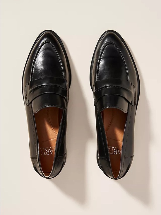 SARTO By Franco Sarto Shoes - SARTO By Franco Sarto Black Leather Penny Loafers